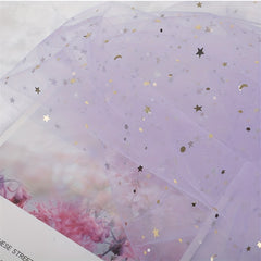 Glitter Star Mesh Fabric, Festive Gift Doll Skirt, 1/3/5 Yards Wide Sheer Fabric