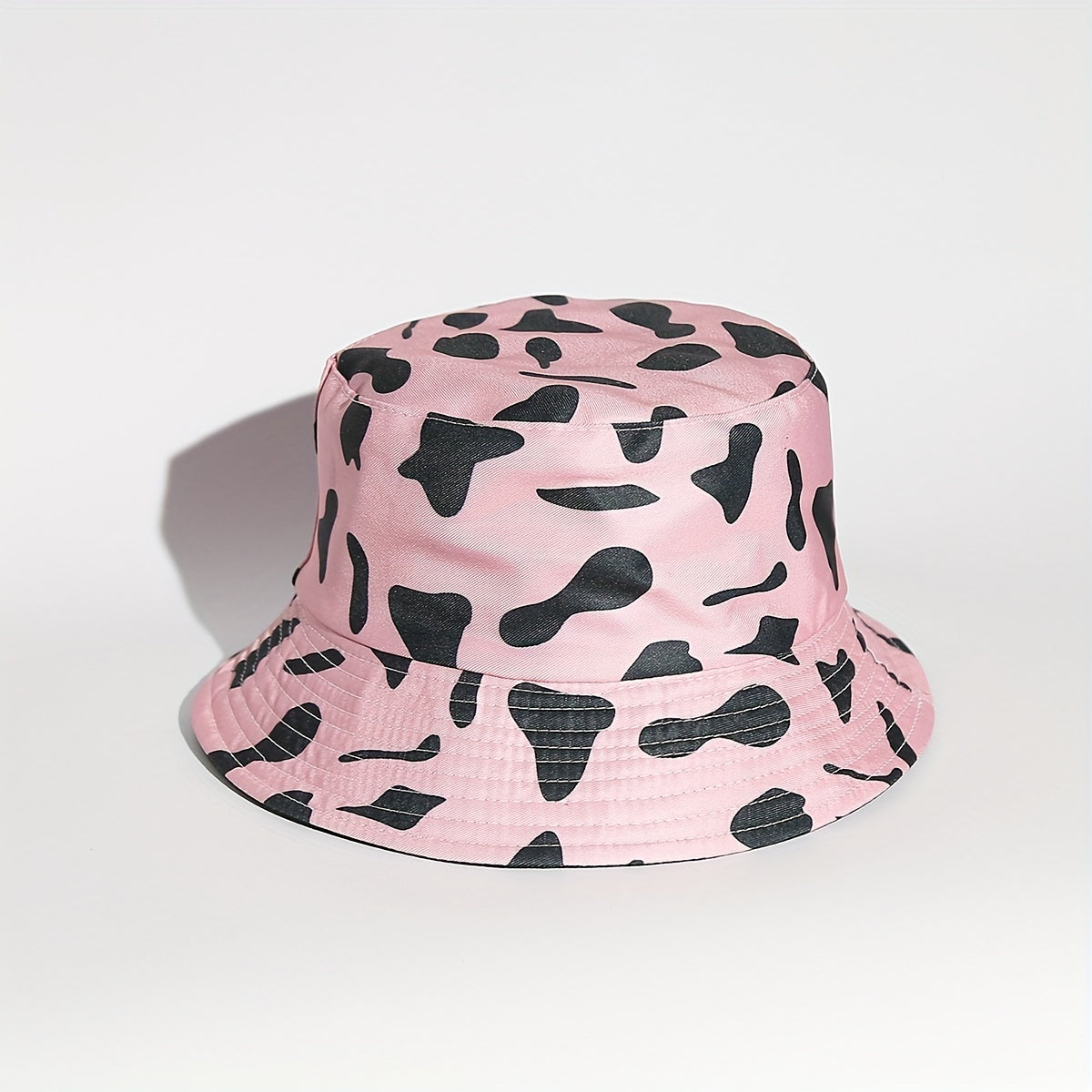 Children's Cow Pattern Double-sided Sun Hat for Outdoor Travel