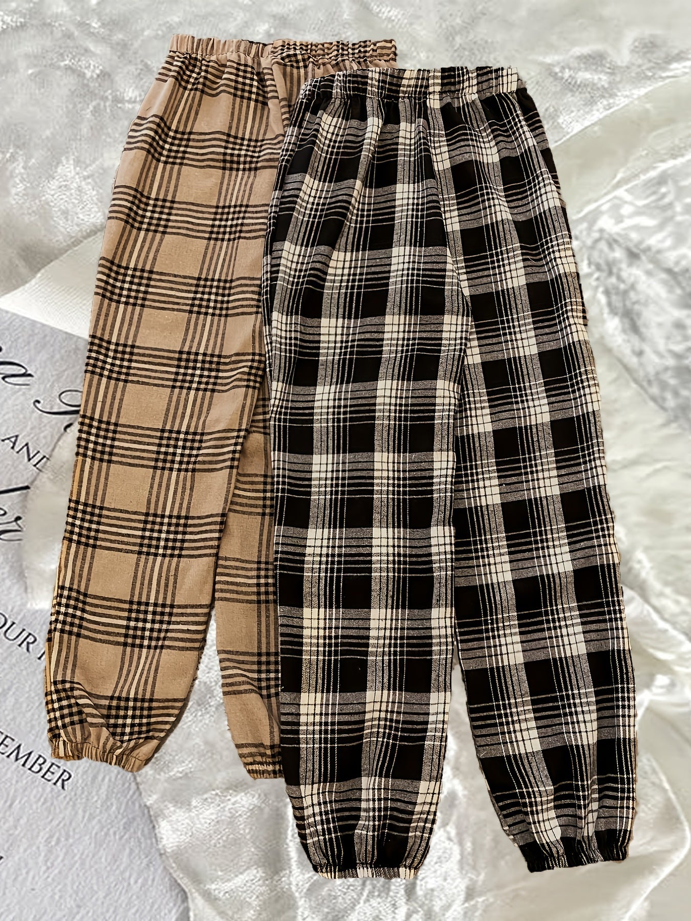 Plaid Sleep Bottoms Casual & Cozy Home Sleep Pants Women's Sleepwear