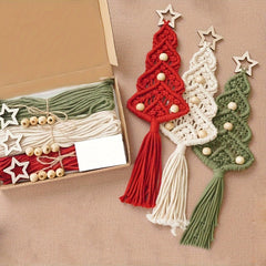 3pcs DIY Christmas Tree Weaving Set for Home Decor