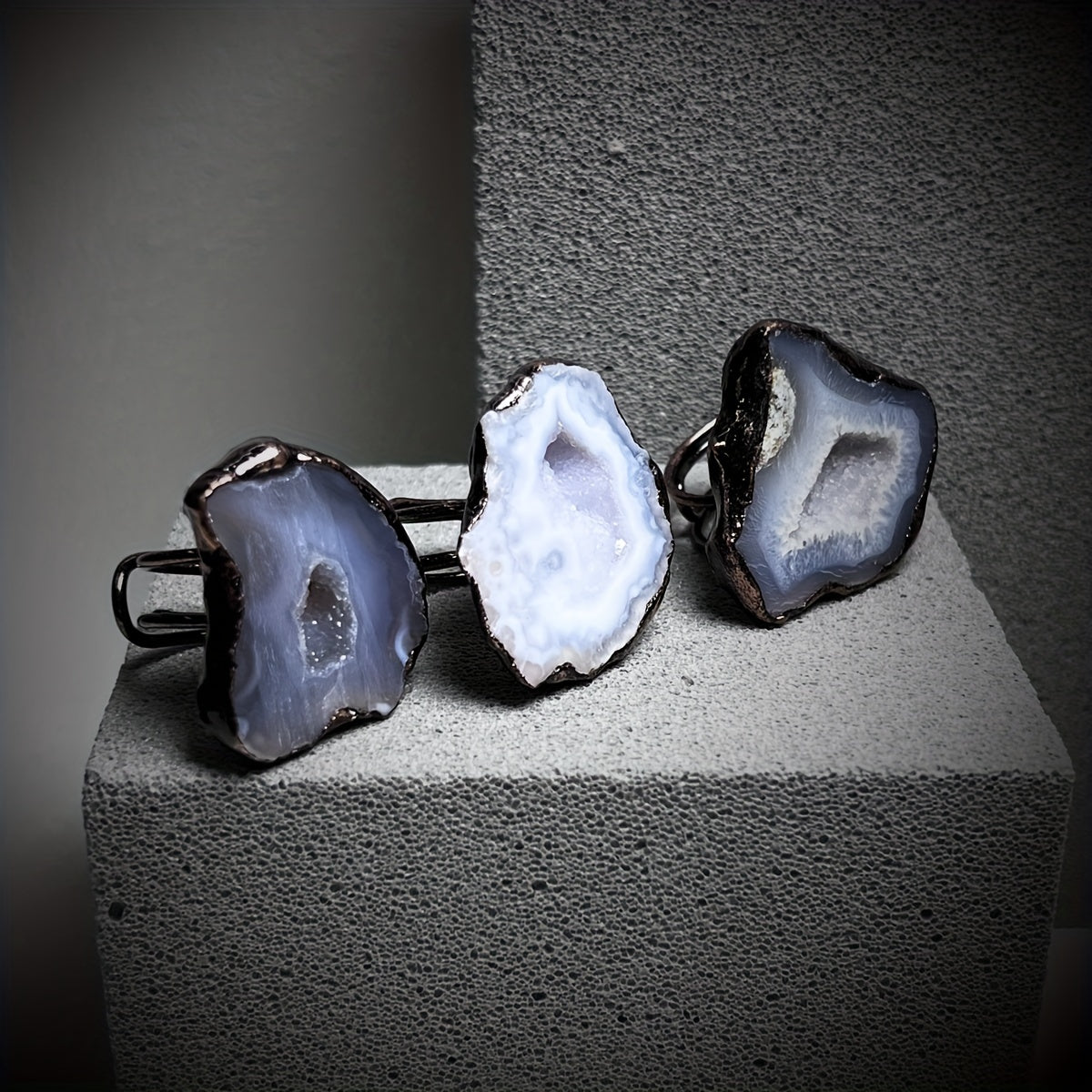 Adjustable Natural Gemstone Ring Blind Box Uncertain Shape