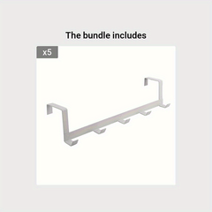 5 Hooks Door Coat Towel Holder for Wardrobe
