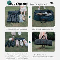 Waterproof Camping Equipment Bag - Fits Folding Tent Accessories