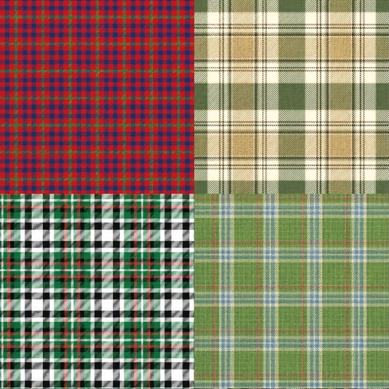 Festive Plaid Pattern Paper for DIY Crafts