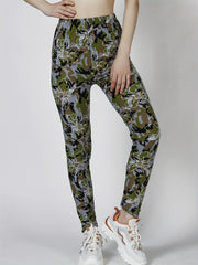 Women's Floral Printed Yoga Pants High Waist Sweatpants Leggings