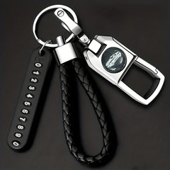Alloy Metal Keyring Car Keychain Ant Lost Phone Number Plate Keychain