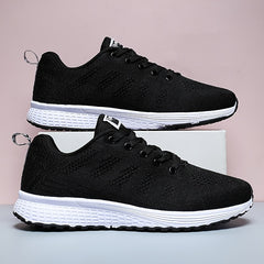 Men's Knit Anti-Skid Lace Up Casual Elevator Shoes
