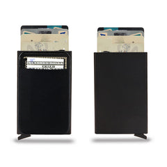 Aluminum Automatic RFID Card Holder Triangle Anti theft Bank Card Package