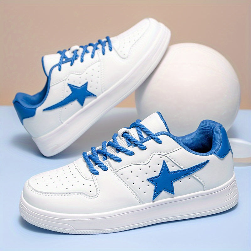 Unisex Star Decor Skate Shoes Wear resistant Non Slip Sneakers