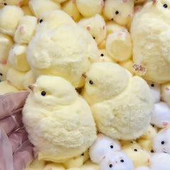Silicone Chicken Relaxation Toy with Realistic Feathers