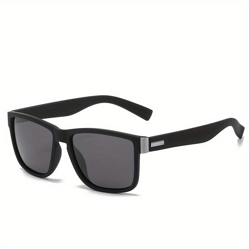 Square Frame Polarized Sunglasses with Zipper Case