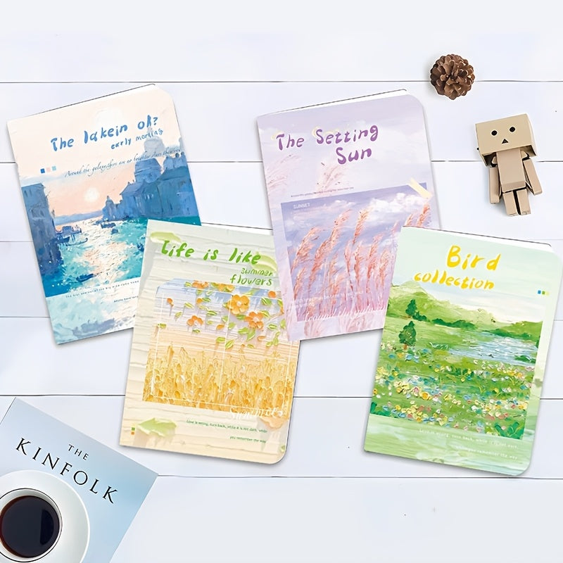 4pcs Cartoon Coil A5 Notebooks - 80 Sheets - Office/School/Birthday