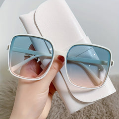 Oversized Square Sunglasses Casual Gradient Glasses UV400