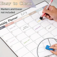3pc Magnetic Monthly Calendar For Fridge Colorful Magnetic Whiteboard