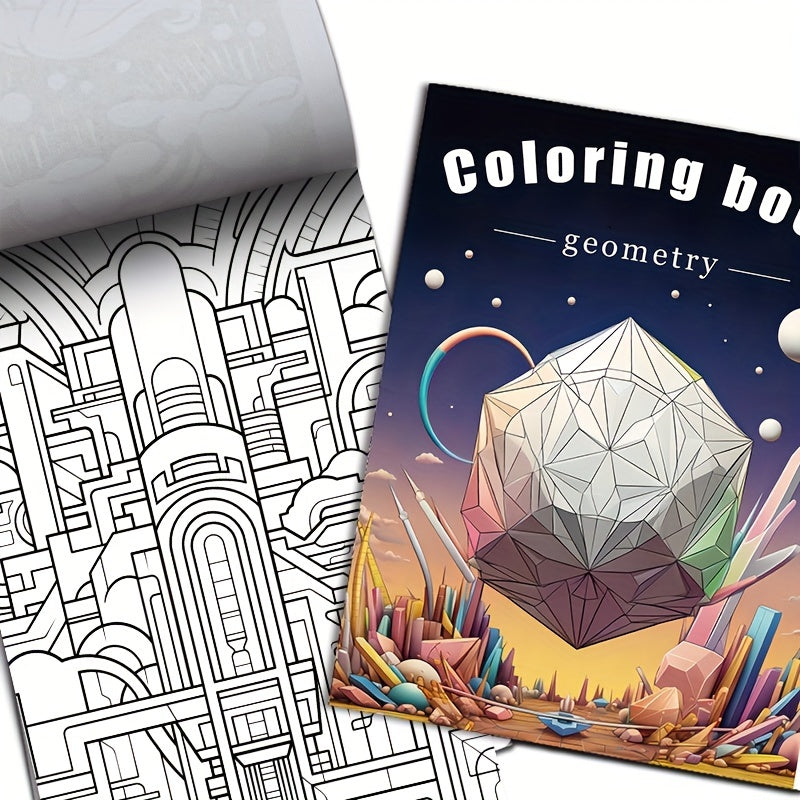 18 2x25 Geometric Coloring Book For Adults - Holiday Party Gift