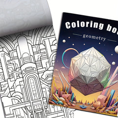 18 2x25 Geometric Coloring Book For Adults - Holiday Party Gift