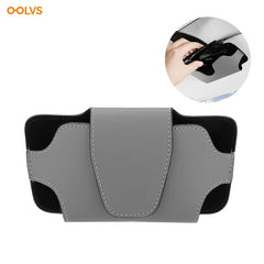 Car Sun Visor Sunglasses Holder Organizer PU Leather Case