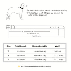 Adjustable Heavy Duty Leather Dog Collar for Medium & Large Dogs