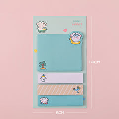1pc 4 Colors Cartoon Sticky Notes, Home Office School Supplies