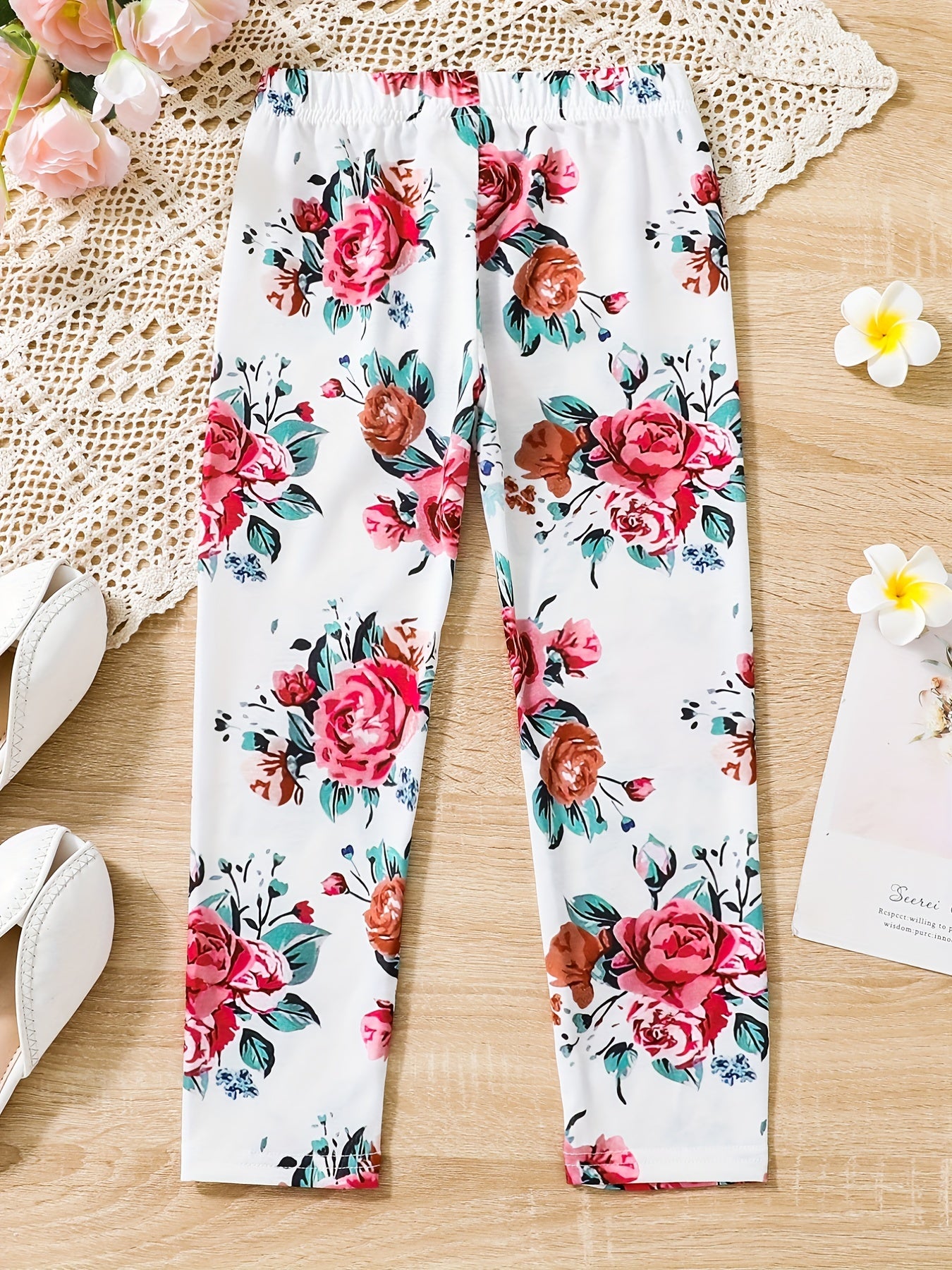 Flower Print Leggings Casual Trousers