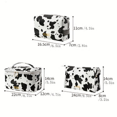 Milk Pattern Portable Makeup Bag