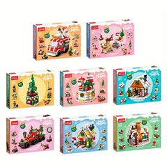 Christmas Series Small Assembly Building Blocks Santa Claus Toy for Children