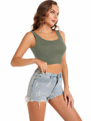Sleeveless Crop Tank Top for Women's Summer Workout Yoga