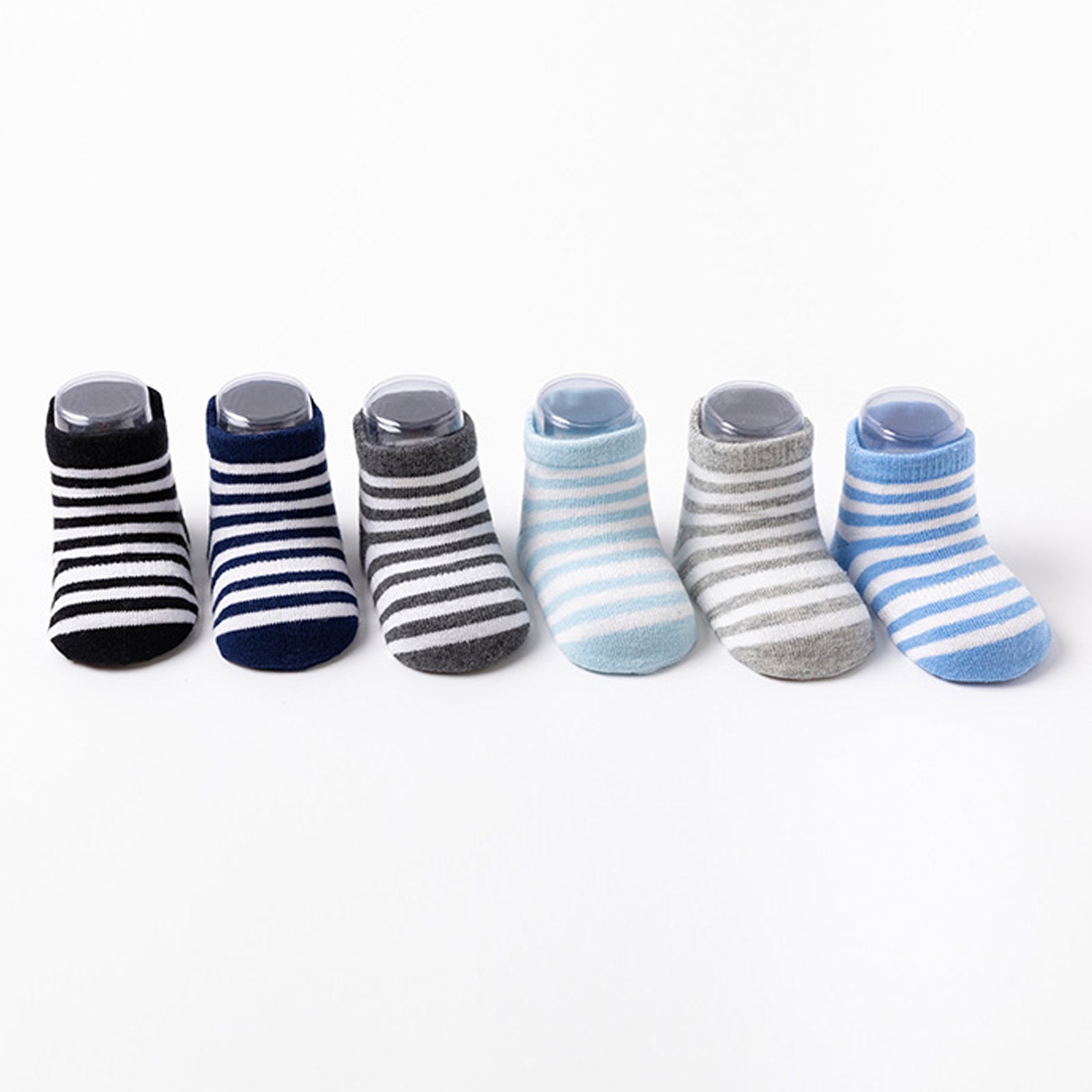 12pcs Striped Socks for Newborn Baby