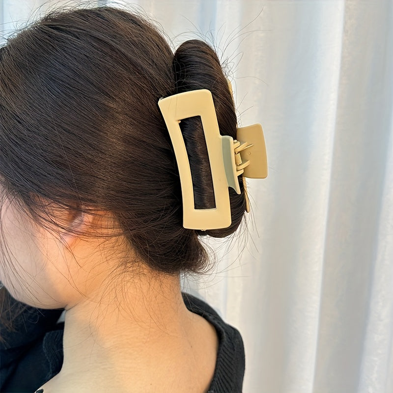 Geometric Hair Claw Clip Acrylic Matte Banana Clip