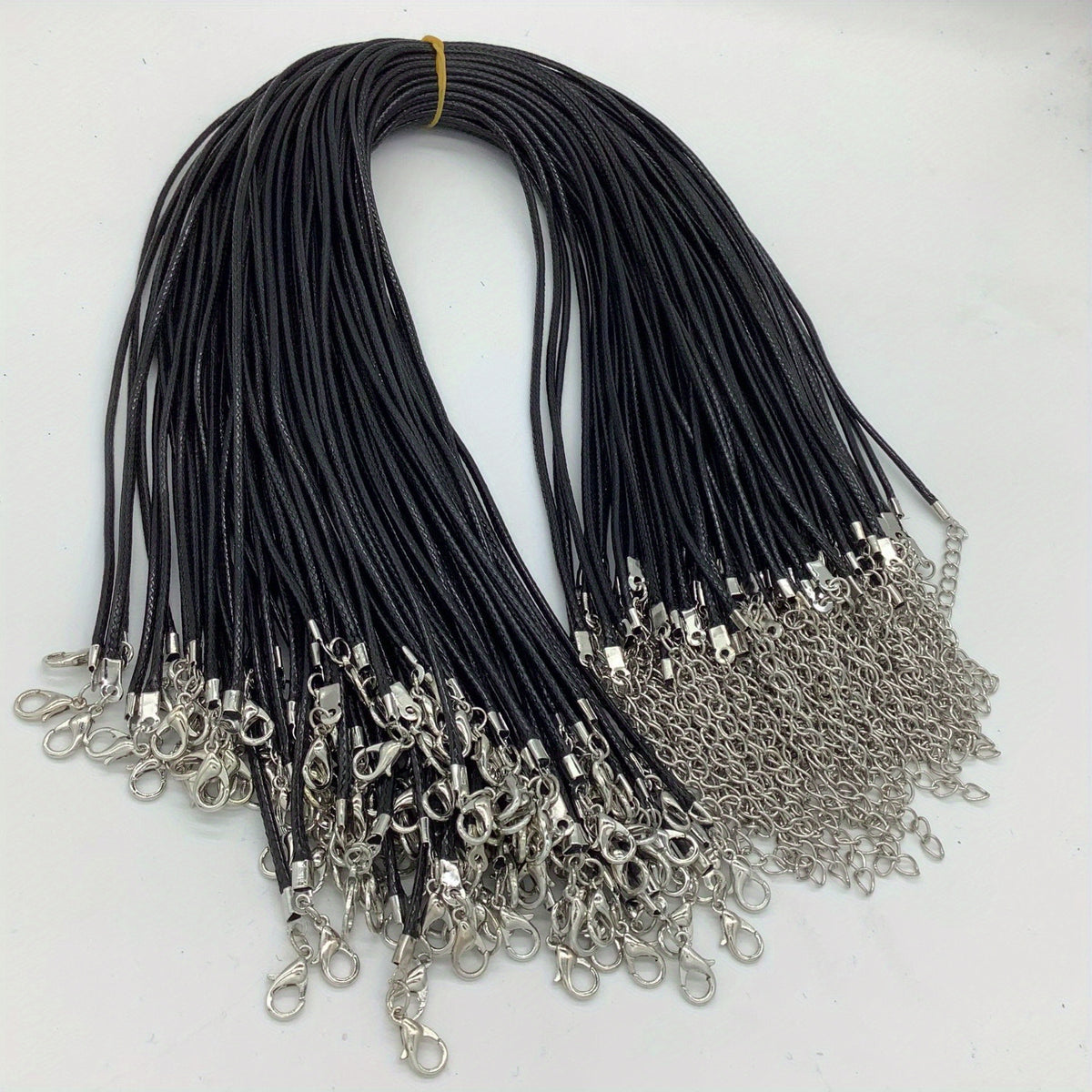 Bulk PU Leather String Necklace Rope DIY Jewelry Adjustable Braided Rope