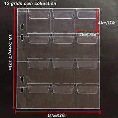 10 Coin Collecting Pages, 3 Sizes, 12/20/24 Grids