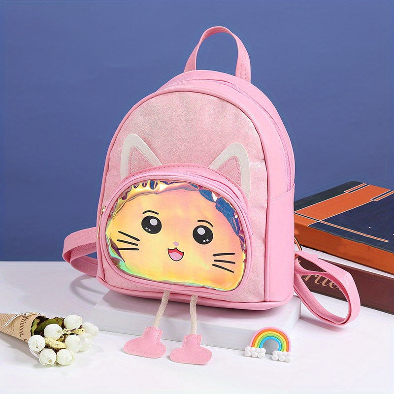 Kids Glitter Kindergarten Backpack Cat Schoolbag