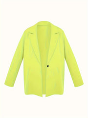 Solid Long Sleeve Workwear Blazer