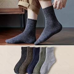 5 Pairs Men's Warm Wool Thicken Cotton Socks