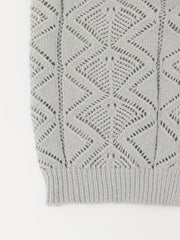  Solid Long Sleeve Open Front Knitted Sweater Cardigan