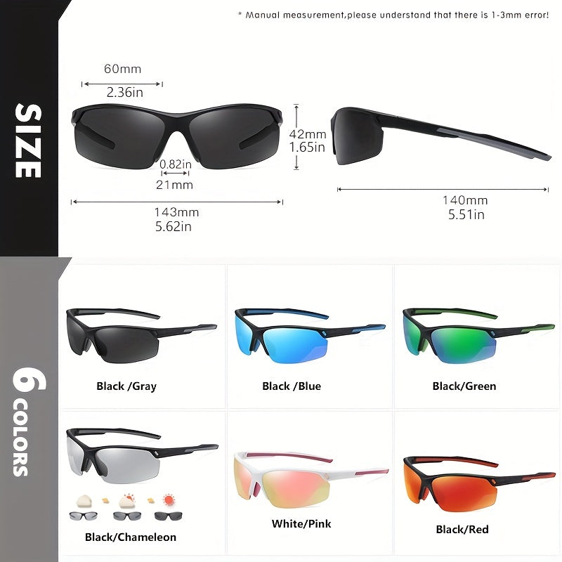 CoolPandas Men's Tr90 Ultralight Sports Polarized Sunglasses