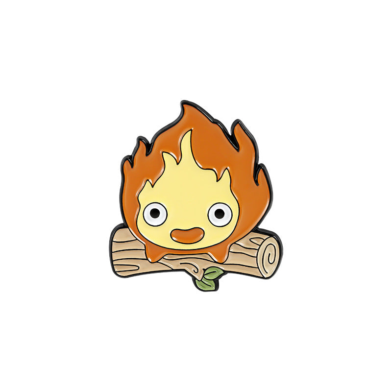Flame Matchman Enamel Pin for Backpacks