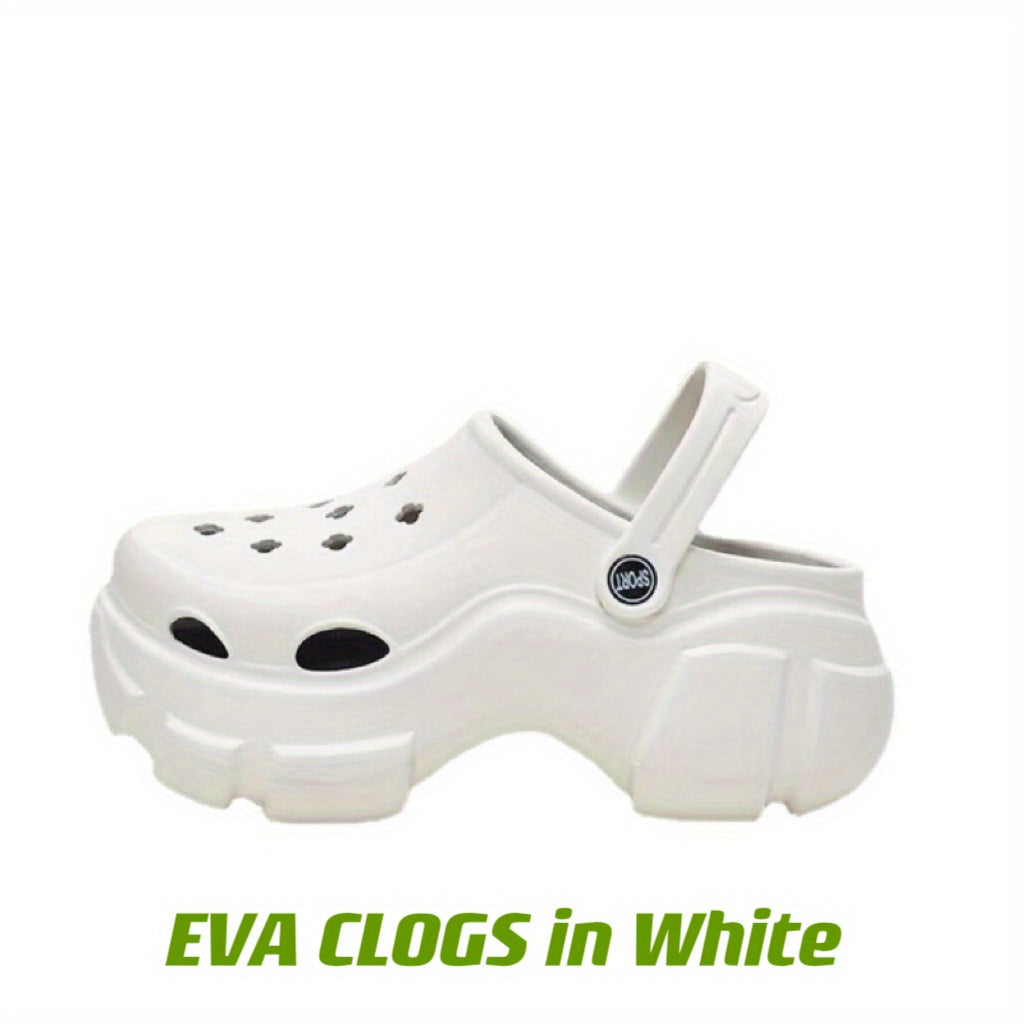 Women's Platform Hollow Out Non-slip Clogs Round Toe Slides Shoes