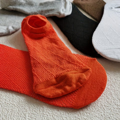 5 Pairs Argyle Textured Low Cut Ankle Socks Women's Stockings