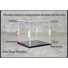 Acrylic Display Box Case Dustproof Tray Model Glass 20 32x20 32x39 88 Cm