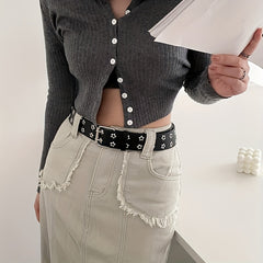 Star Eyelet Belt For Women Men Unisex Party Belt