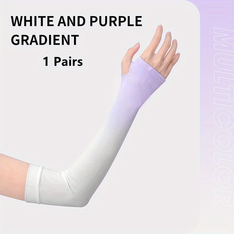 Gradient Ice Sleeve Sunscreen Arm Sleeves UV Protection Cycling Men Women