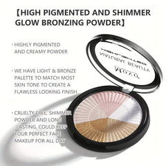 Highlighter Powder Makeup Palette 5 Colors Shimmer Glitter Powder High Pigment