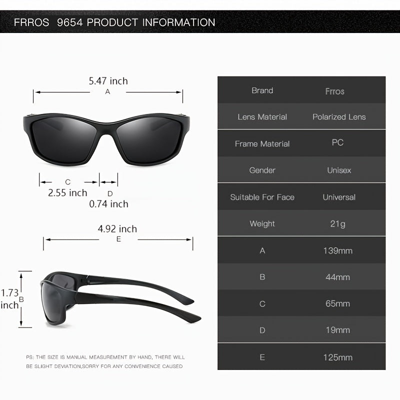 FRROS Polarized Sunglasses Men Women F8039 8 Colors