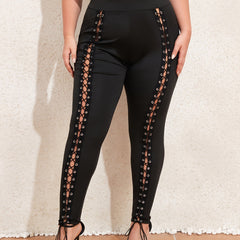  Lace High Waisted Stretch Skinny Leggings