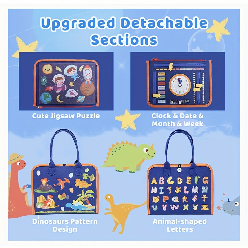 Montessori Busy Board Sensory Toy for Toddlers 1-4