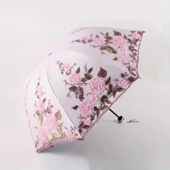 Floral Princess Girls Women's Umbrella UV Protection Thicken