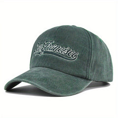 3D Embroidery Baseball Cap Denim Embroidered Sun Visor Curved Brim Hat