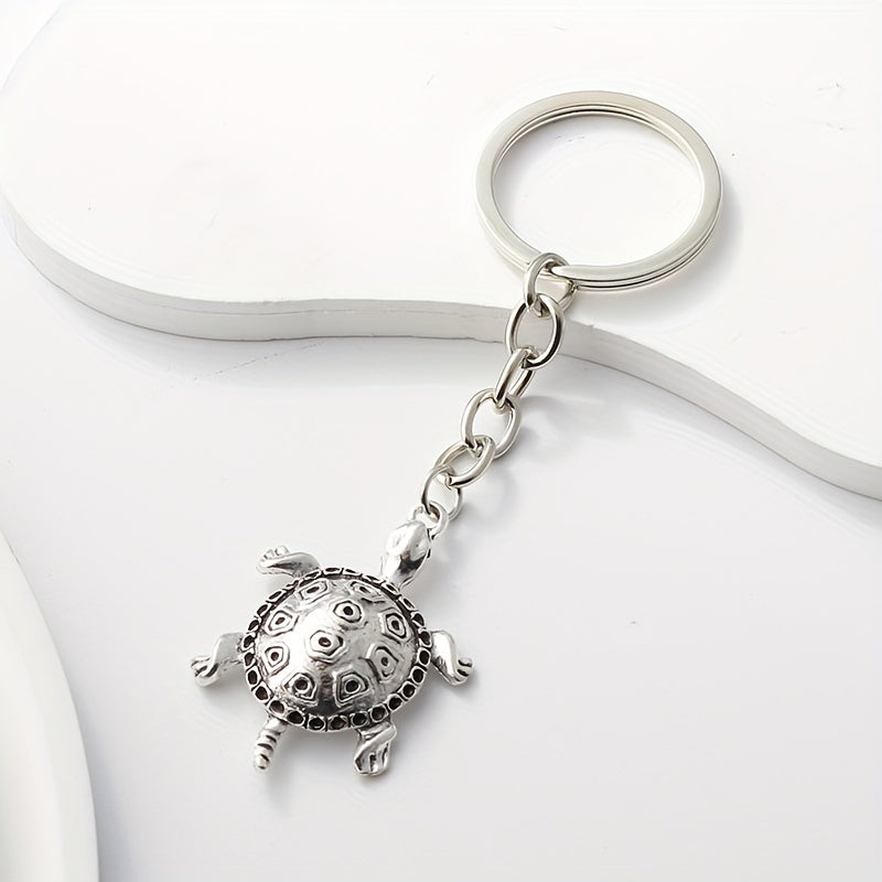 Turtle Keychain Metal Animal Key Ring Purse Bag Backpack Car Charm Gift