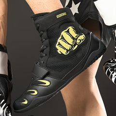 Men's Boxing Shoes Non Slip Durable Lace Up Wrestling Shoes